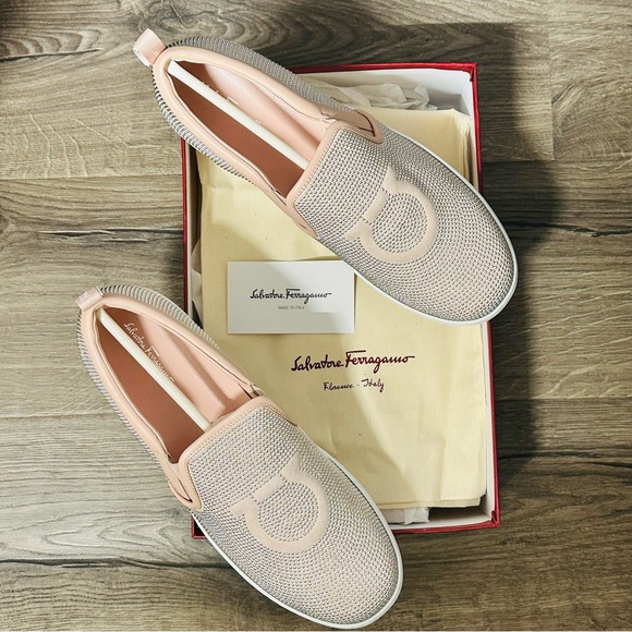 NIB Salvatore Ferragamo Women's Slip-On Sneakers size 10